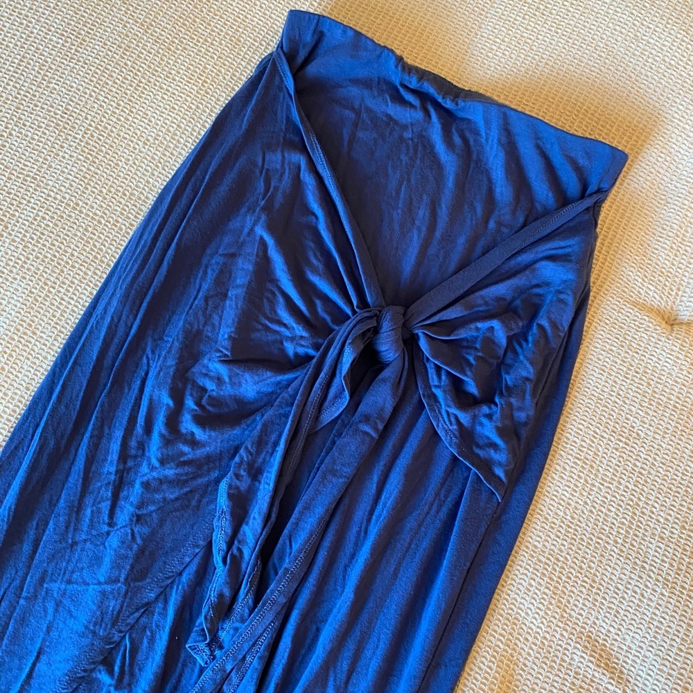 Wrap style long skirt